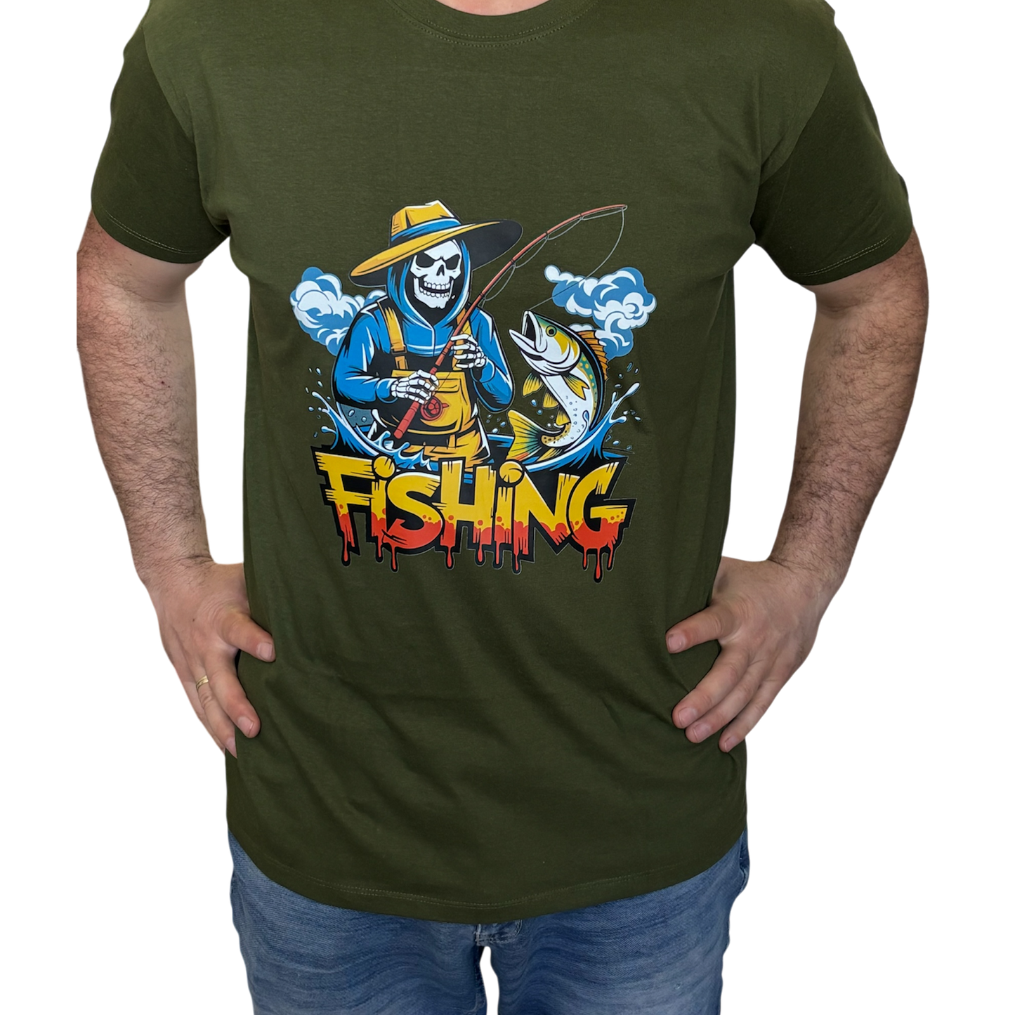 Angler T-Shirt "Skull Fishing" Unisex