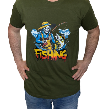 Angler T-Shirt "Skull Fishing" Unisex