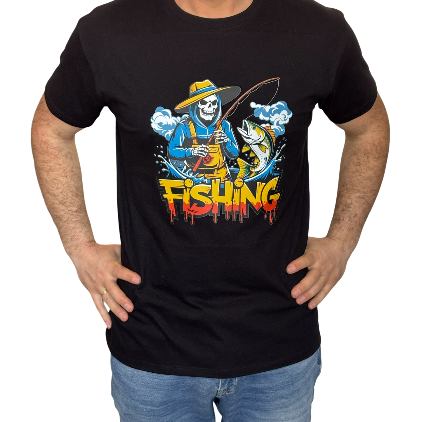 Angler T-Shirt "Skull Fishing" Unisex