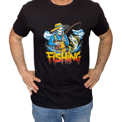 Angler T-Shirt "Skull Fishing" Unisex