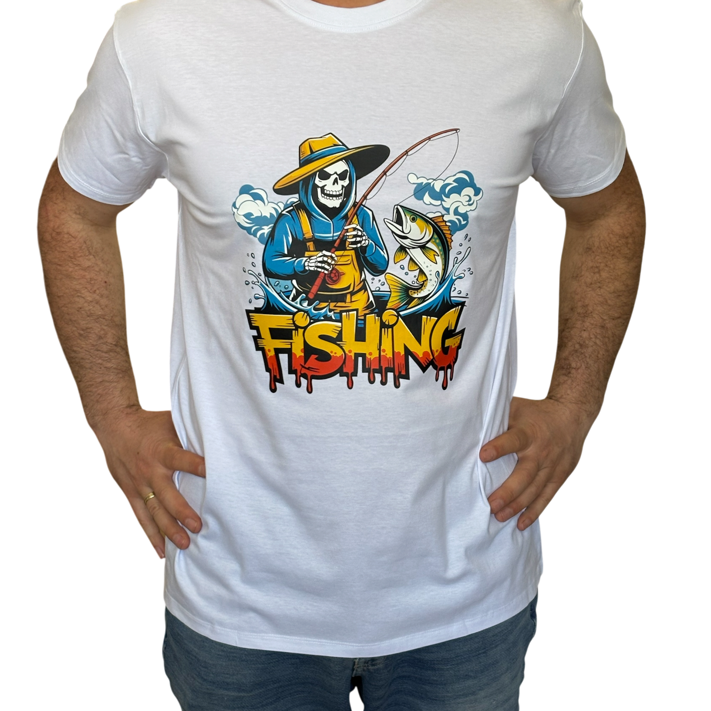 Angler T-Shirt "Skull Fishing" Unisex