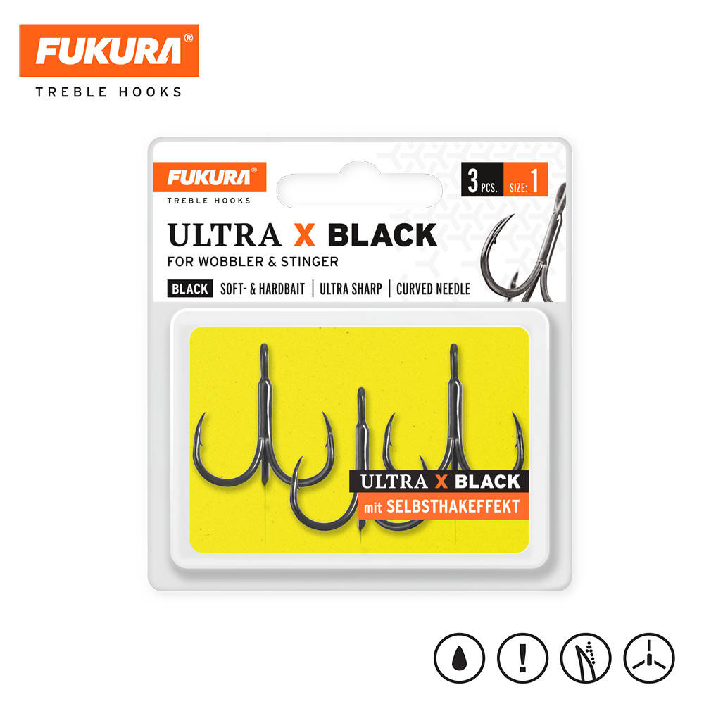 Fukura Ultra Black Drillinge, verschiedene Größen